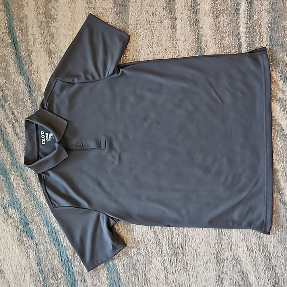 IZOD Boy's Performance Polo. Short-Sleeve. Gray. Sz: L (14/16) HUSKY